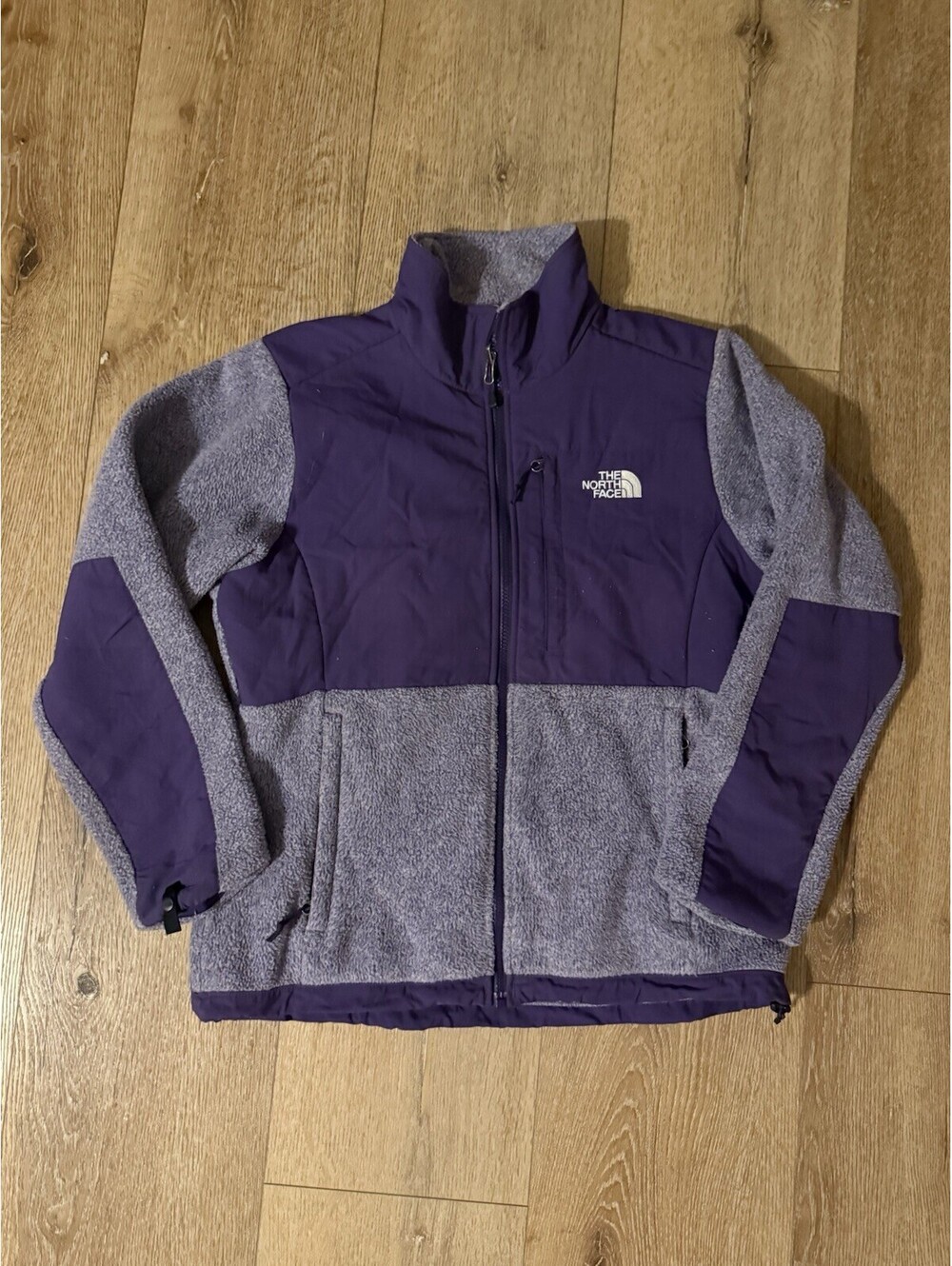 The North Face Denali Gray Purple Full Zip Fleece Jacket Women’s Medium